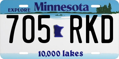 MN license plate 705RKD