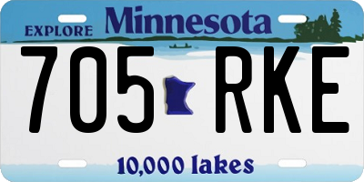 MN license plate 705RKE