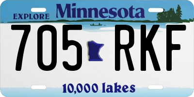MN license plate 705RKF