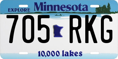 MN license plate 705RKG