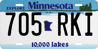 MN license plate 705RKI