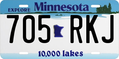 MN license plate 705RKJ