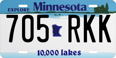 MN license plate 705RKK