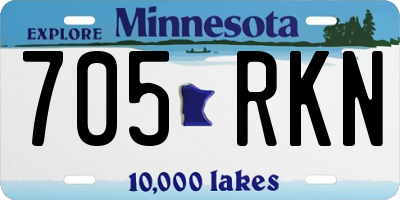 MN license plate 705RKN