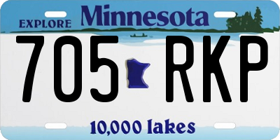 MN license plate 705RKP