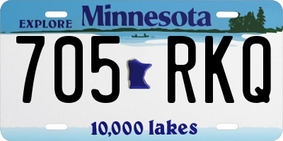 MN license plate 705RKQ