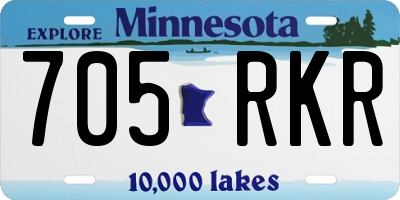 MN license plate 705RKR
