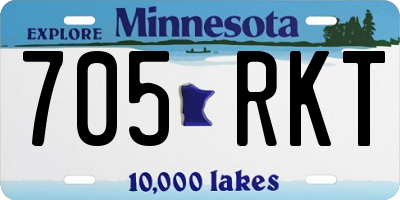 MN license plate 705RKT