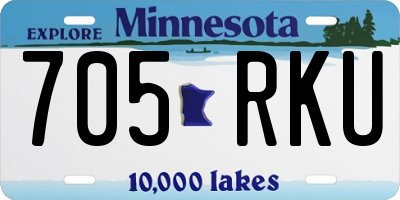 MN license plate 705RKU