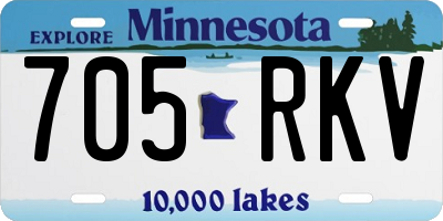 MN license plate 705RKV