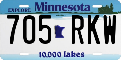 MN license plate 705RKW