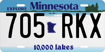 MN license plate 705RKX