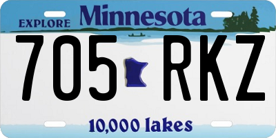 MN license plate 705RKZ