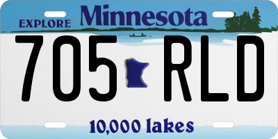 MN license plate 705RLD