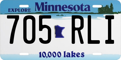 MN license plate 705RLI