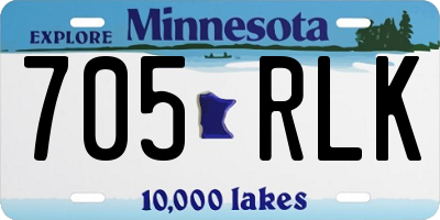 MN license plate 705RLK