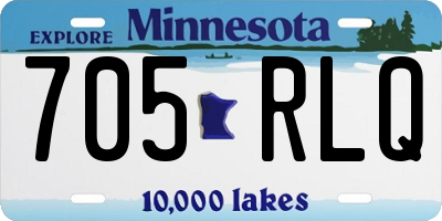MN license plate 705RLQ