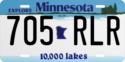 MN license plate 705RLR