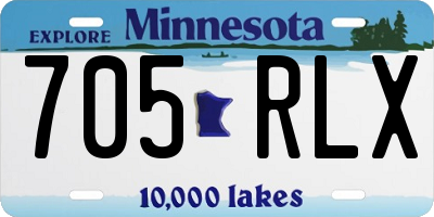 MN license plate 705RLX