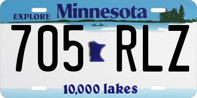 MN license plate 705RLZ