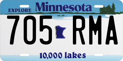MN license plate 705RMA