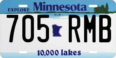 MN license plate 705RMB