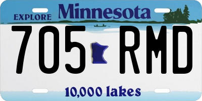 MN license plate 705RMD