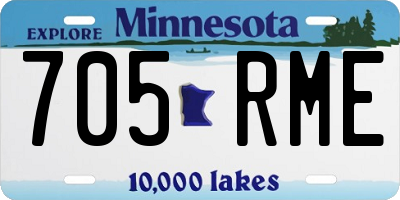 MN license plate 705RME
