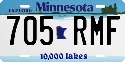 MN license plate 705RMF