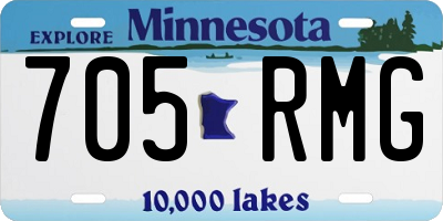 MN license plate 705RMG