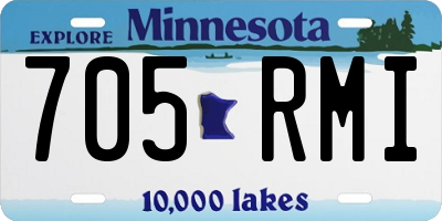 MN license plate 705RMI