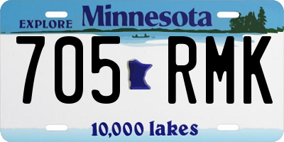 MN license plate 705RMK