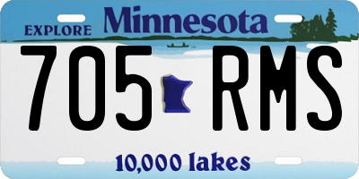 MN license plate 705RMS