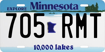 MN license plate 705RMT