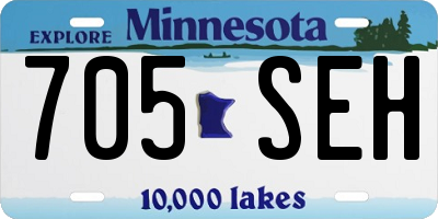 MN license plate 705SEH