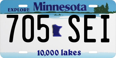 MN license plate 705SEI