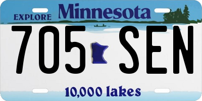MN license plate 705SEN