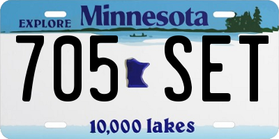 MN license plate 705SET