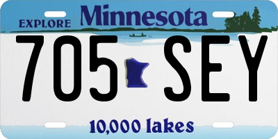 MN license plate 705SEY