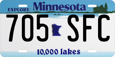 MN license plate 705SFC