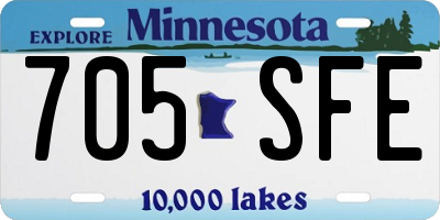 MN license plate 705SFE