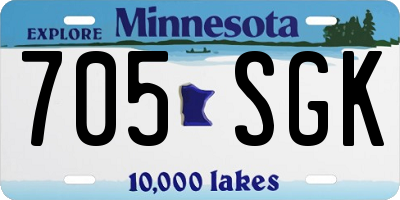 MN license plate 705SGK