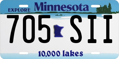 MN license plate 705SII