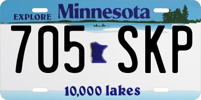 MN license plate 705SKP