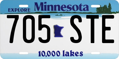 MN license plate 705STE