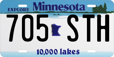 MN license plate 705STH