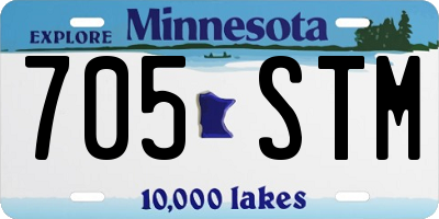 MN license plate 705STM