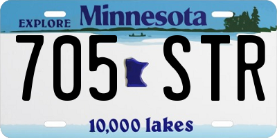 MN license plate 705STR