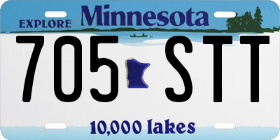MN license plate 705STT
