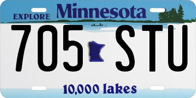 MN license plate 705STU